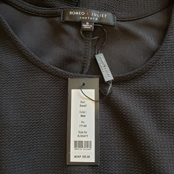 Romeo & Juliet Dress textured black dress small - Picture 6 of 6